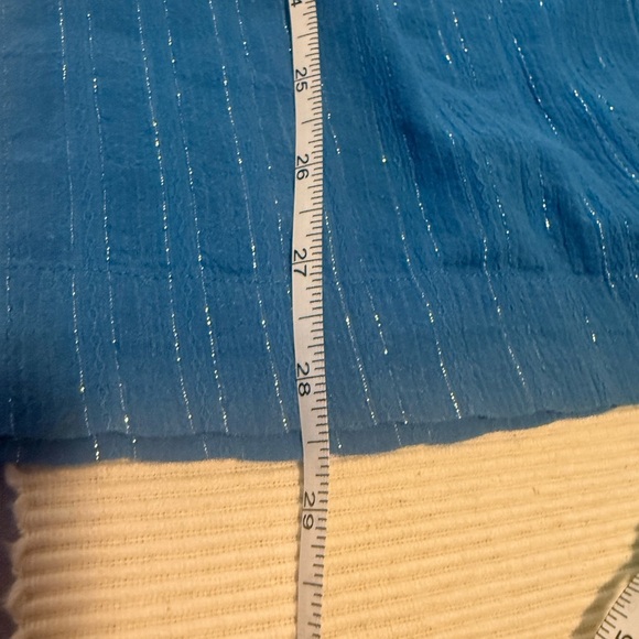 Trina Turk Relaxed Blue 3/4 Sleeve Smocked Tunic Bohemian size Large - Picture 6 of 8